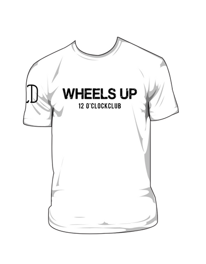 12 O'Clock Club "Wheels Up T-Shirt White